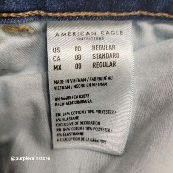 American Eagle Jeans 00 Dream Jegging Tummy Control Super Hi Rise Stretch Denim - Picture 7 of 14